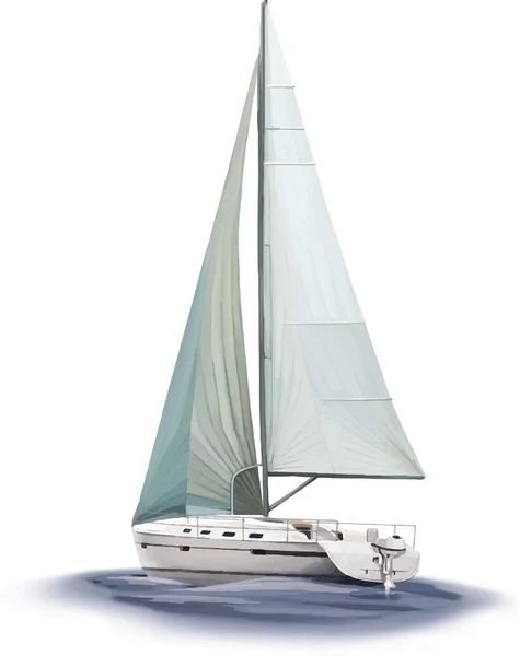 Sailing yacht race — Stock Vector