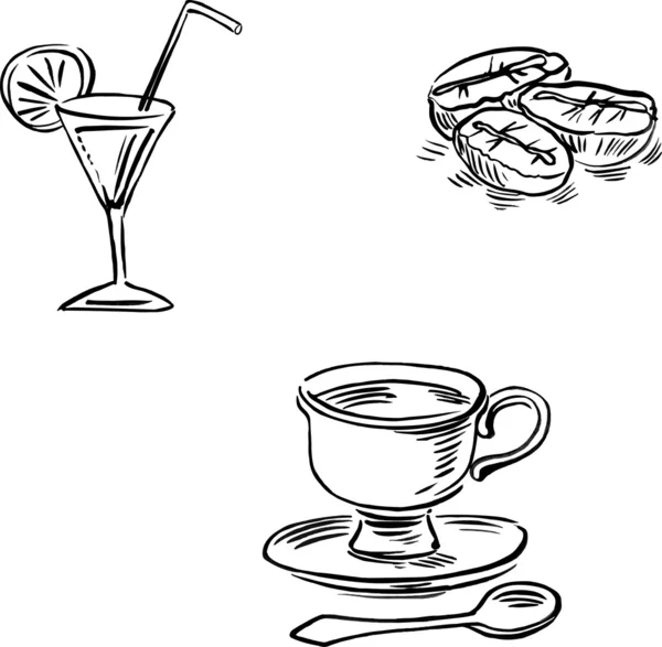 Vektorillustration von Kaffeebohnen — Stockvektor