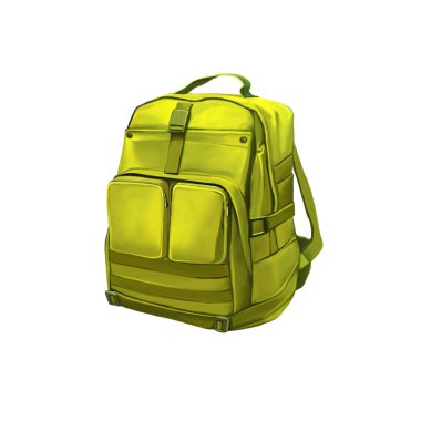 Green Backpack clipart