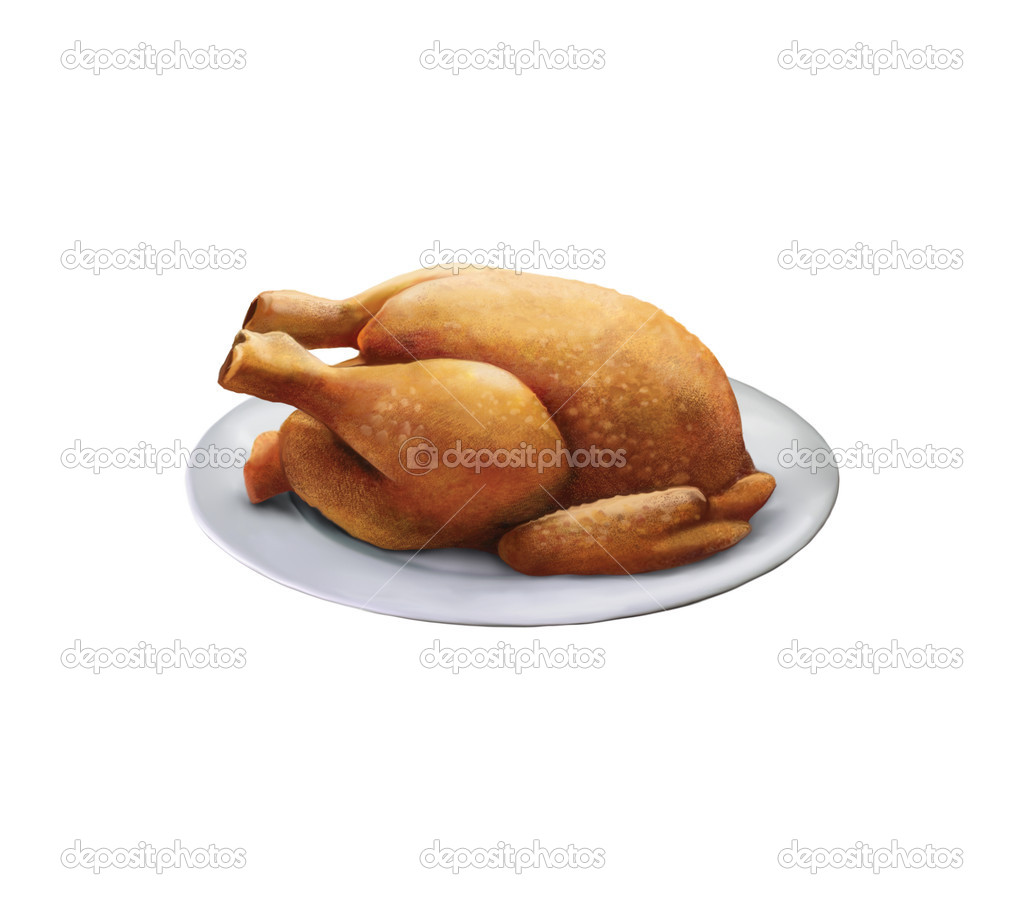 Roast Chicken on a plkate