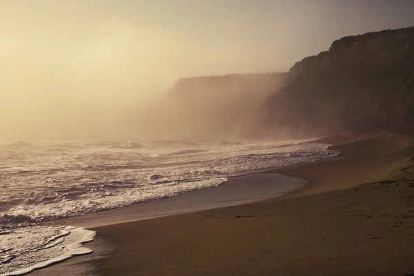 Tramonto sulla spiaggia dell'oceano Pacifico — Foto Stock