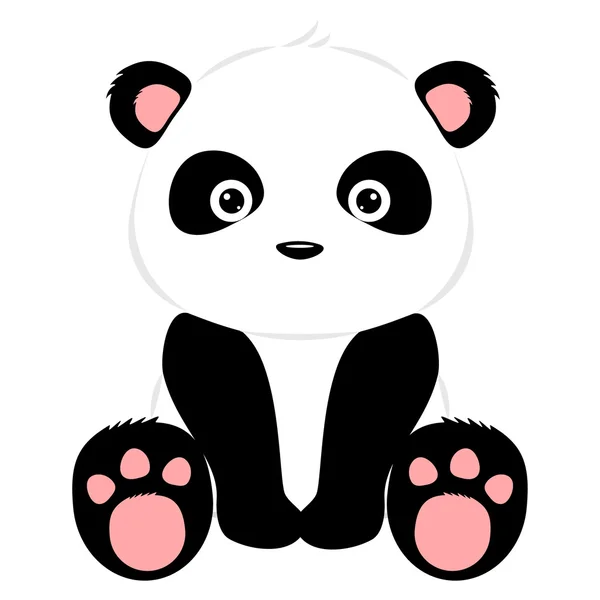 Cute panda clipart cores neutras para crianças desenho fácil bebê fofo