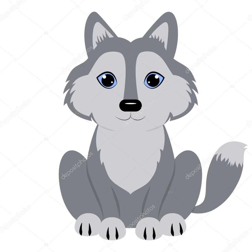 Lobo bebe imágenes de stock de arte vectorial | Depositphotos