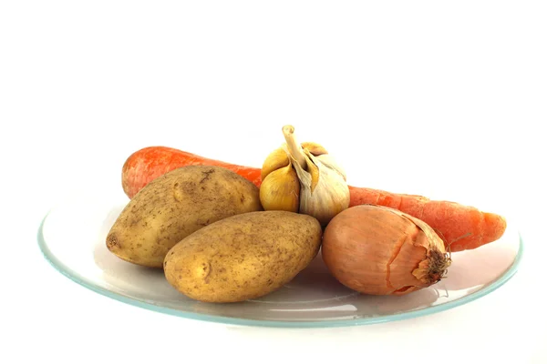 Vegetables on a plate — Stock Photo, Image