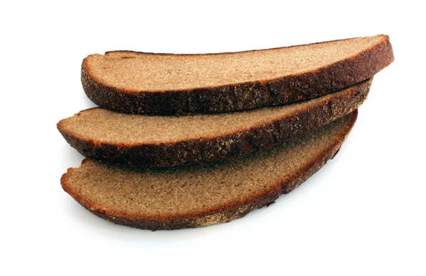 Three slices of rye bread — Stock Photo, Image