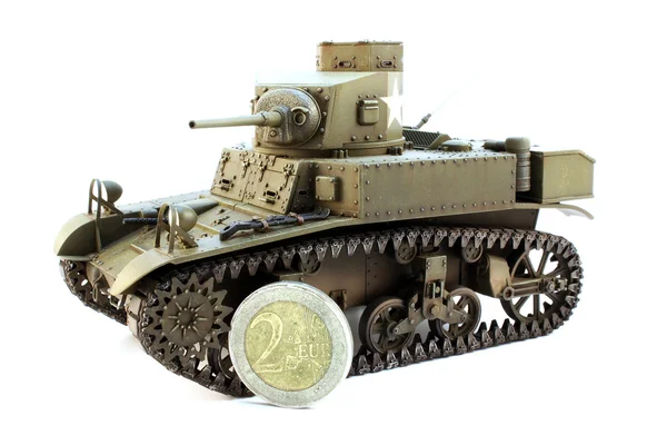 Lätta stridsvagnen m3 med mynt — Stockfoto