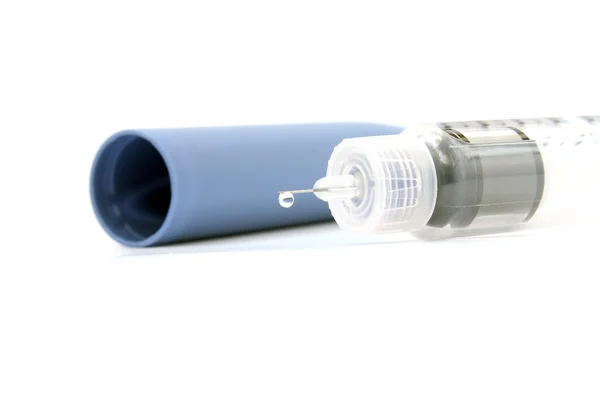 Open insulin syringe pen — Stock Photo, Image