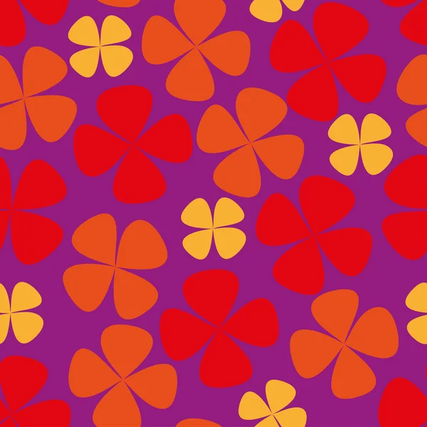 ミニマルな花とのシームレスなパターン — ストックベクタ