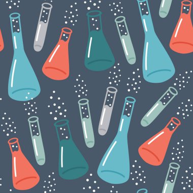 Kimyasal test tüpleriyle vektörsüz desen