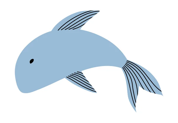 Elemento di design del pesce vettore per logo o adesivo — Vettoriale Stock