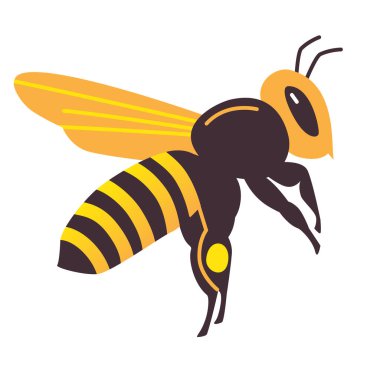 Pençe izole edilmiş ballı vektör dikişsiz arı