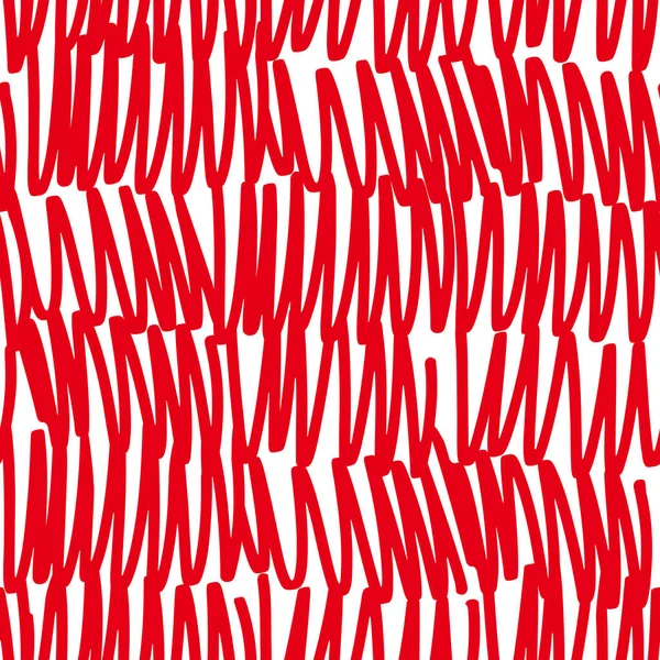 Vector Seamless Pattern Red Marker Strokes — Stock Vector