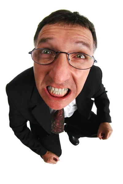 Funny businessman in glasses — Stock Photo, Image