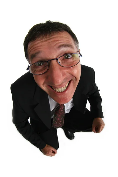 Funny businessman in glasses — Stock Photo, Image