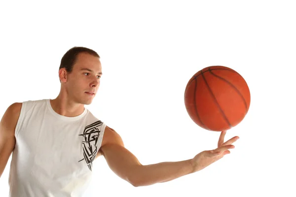 Man playing basketball — Stock Photo, Image