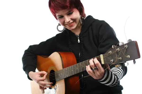 Mädchen mit Gitarre — Stockfoto