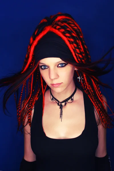 Dreadlocks rocker ragazza — Foto Stock