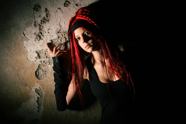 Dreadlocks Rockergirl — Stockfoto