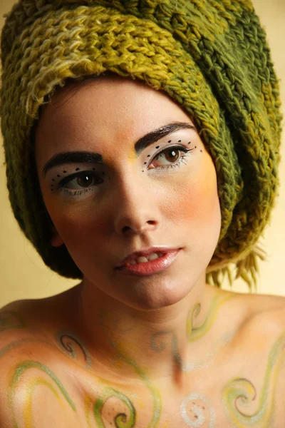 Frau mit speziellem Make-up — Stockfoto