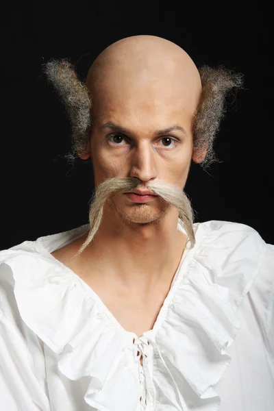 Homem com bigode longo — Fotografia de Stock
