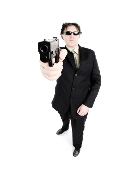 Businessman With Gun — Stock Photo, Image