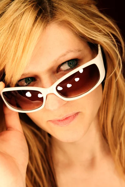 Girl with sunglasses — Stock Photo, Image