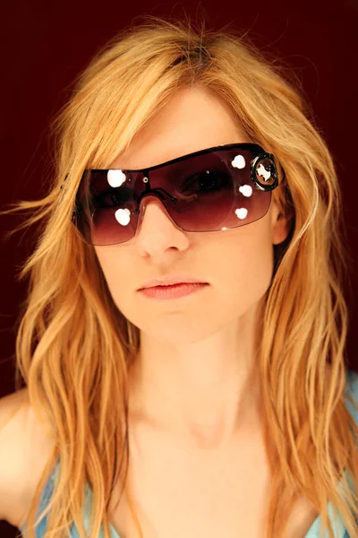 Girl with sunglasses — Stock Photo, Image