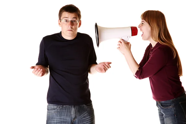 Pareja teniendo una pelea — Foto de Stock