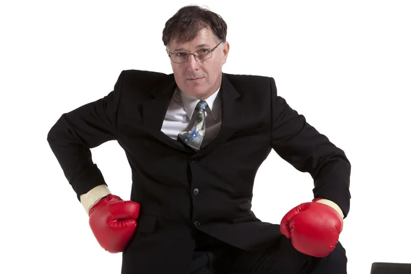 Fighting businessman — Stock Photo, Image