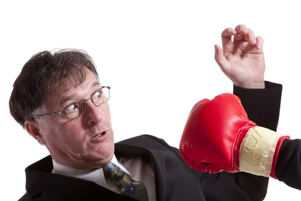 Fighting businessman — Stock Photo, Image