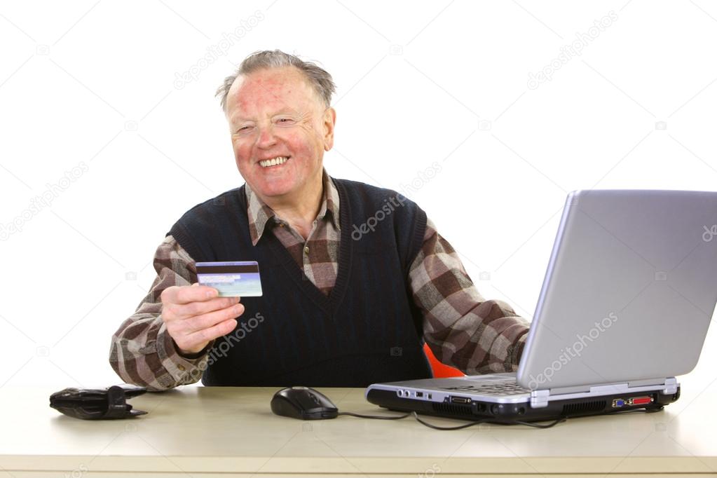 Man using internet banking