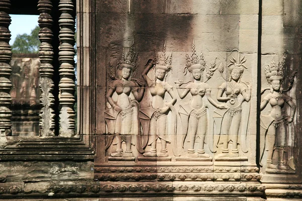 Pared de Angkor Wat — Foto de Stock