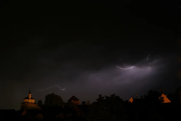 Lightning in storm — Stock Photo, Image