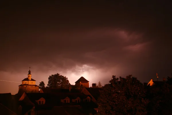 Lightning in storm — Stock Photo, Image