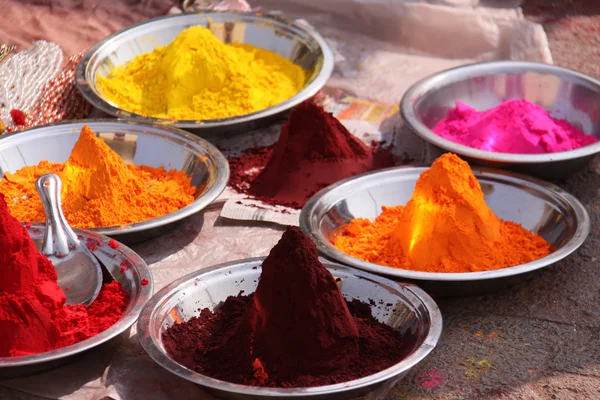 Colorful powder pigments — Stock Photo, Image