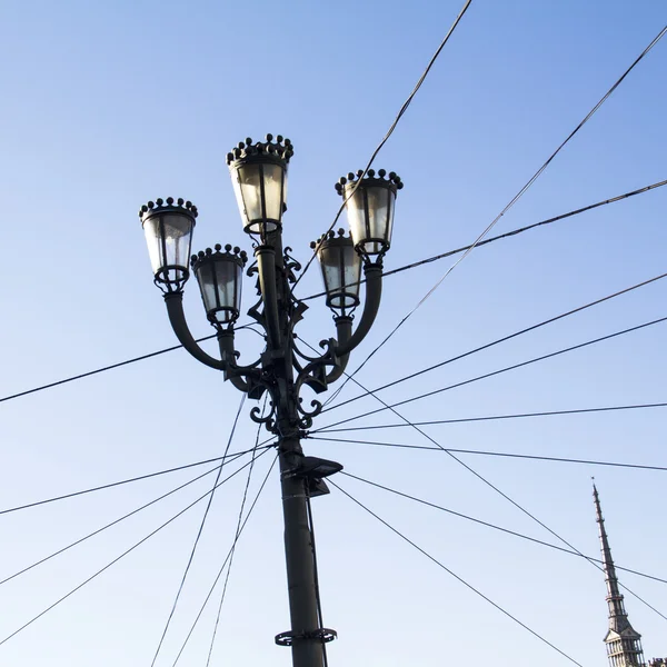 Pouliční osvětlení v Turíně — Stock fotografie
