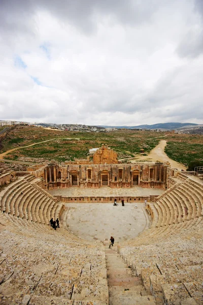 Jerash, anfi tiyatro — Stok fotoğraf