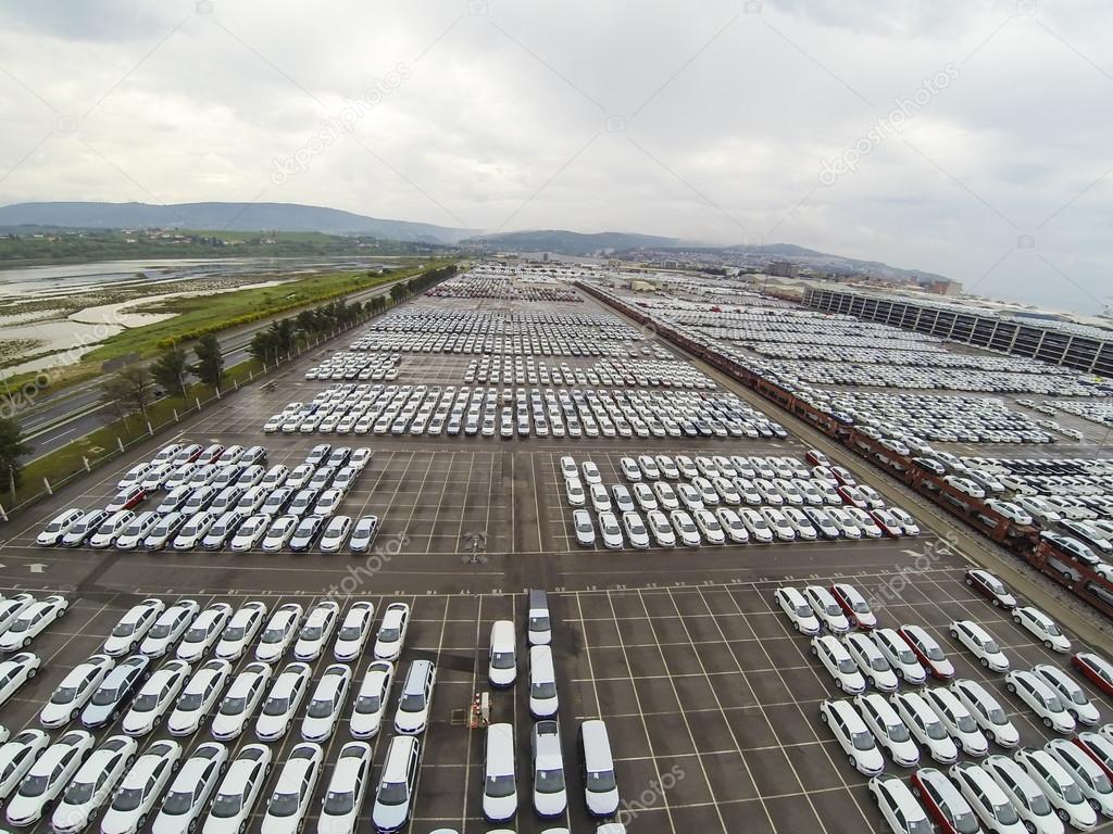Parked cars from above