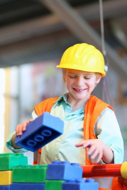 büyük plastik inşaat tuğla ev çocuğu