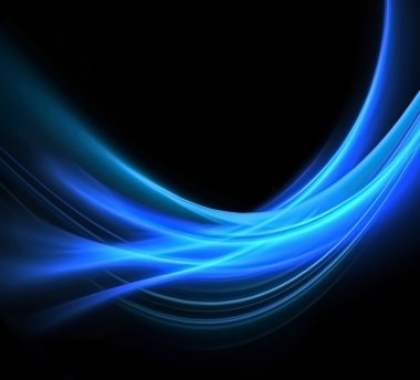 Mavi kavisli desenler