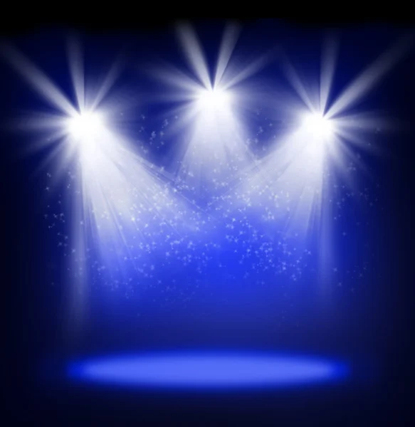 Mavi sahne ışıkları