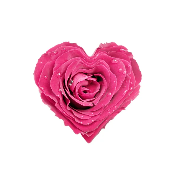 Coração em forma de rosa — Fotografia de Stock