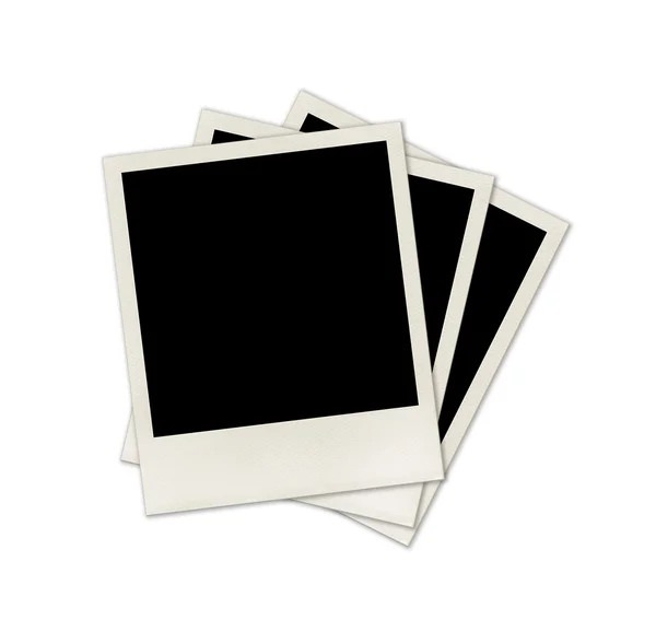 Three instant blank photo frames — Stock Photo, Image