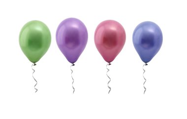 dört renkli balonlar