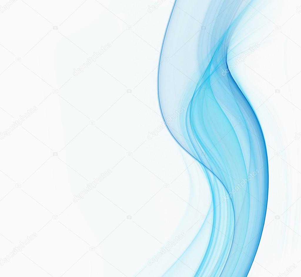 Blue waves on white background Stock Photo by ©kerensegev 42608489