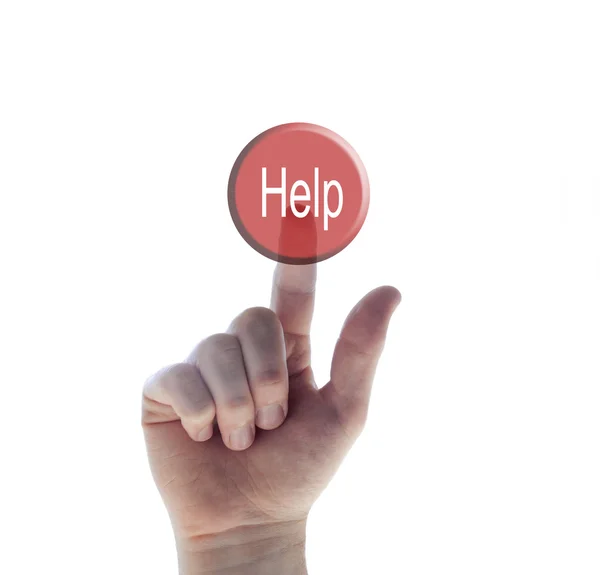 Male hand showing Help sign — Stock Photo, Image