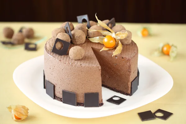 Csokoládé mousse torta — Stock Fotó