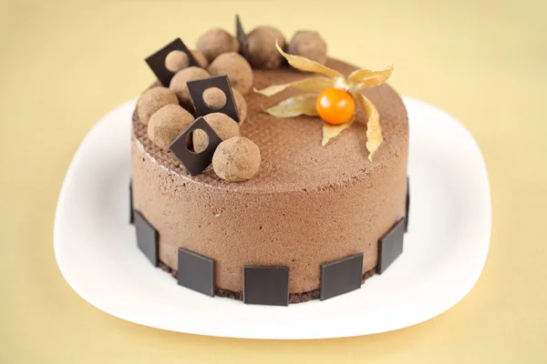 チョコレートのムースケーキ — ストック写真
