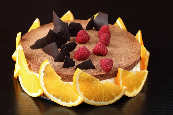 Oranje chocolademousse taart — Stockfoto