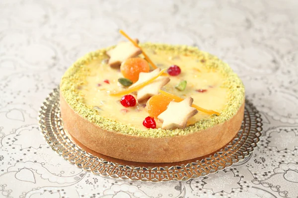 Vit choklad cheesecake — Stockfoto